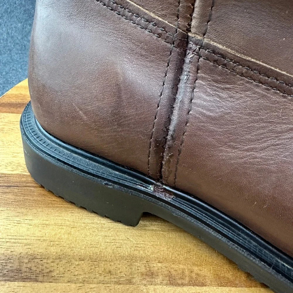 Red Wing Pecos 2231 Mens 11.5 D Brown Leather Steel Tuff Toe Pull On Boots USA